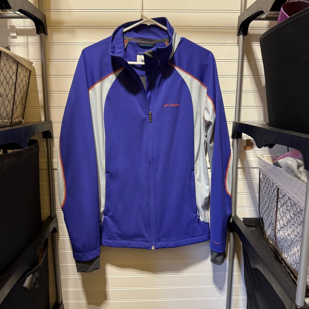 Columbia Omni-Shade Zip Up Windbreaker w/Thumbholes Womens Size XL